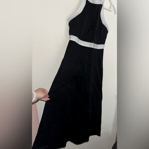 Maeve Black and White Midi Dress